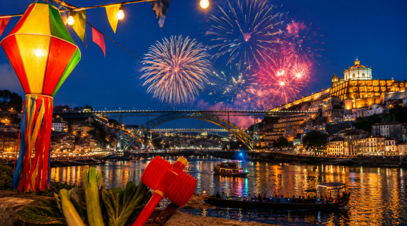 Fogo de Artificio na Baixa do Porto